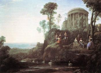 尅勞德 洛朗 Apollo and the Muses on Mount Helion, Parnassus